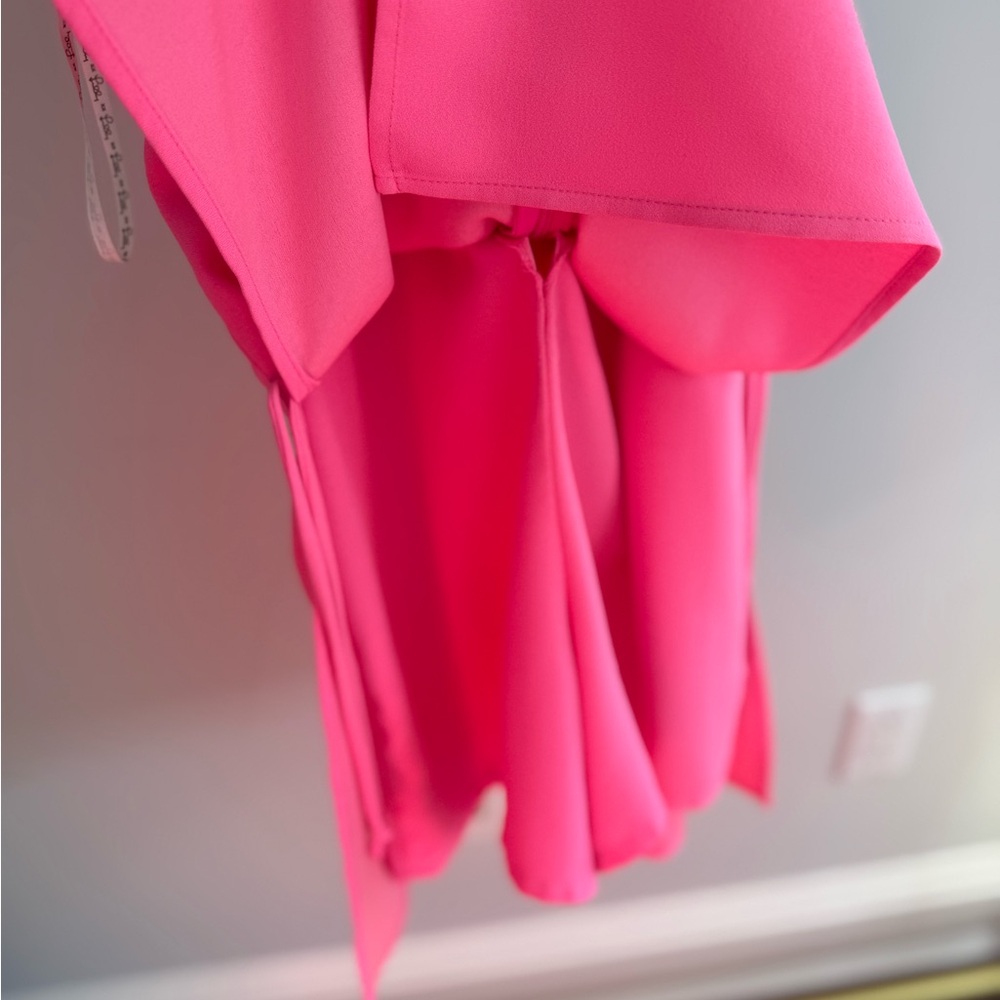 Lilly Pulitzer Pink Dress with Gold Crochet Detail - Picture 4 of 7